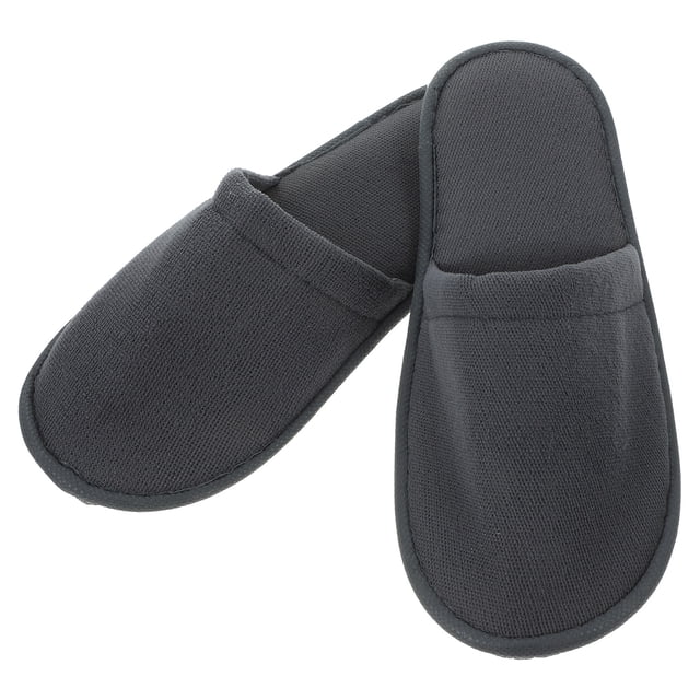 YSNOOWE 6Pares Zapatillas Desechables Universal Gris Oscuro Para Viajes Y Estancia En Hotel Cómodas