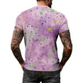thumbnail image 3 of Resicozy Mardi Gras Shirt for Men Funny Print Pullovers Fashion Casual Crew Neck Short Sleeve Shirts Light pink 5XL, 3 of 5