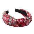 thumbnail image 3 of Christmas Knotted Headband for Women - Holiday Turban Style Hair Accessory - Decorative Wide Headband Suitable for Celebrations and Festive Events, 3 of 5