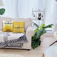 thumbnail image 4 of Hello Sunshine Pillow Cover Farmhouse Yellow Lumbar Pillow Cover Spring Summer Daisy Bee Sunflower Set of 4 Decorations Cushion Case for Sofa Couch Polyester Linen 16x16 Inches, 4 of 6