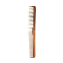 Unique Bargains 1 Pc Lightweight Two-Color Flat Comb Amber Plastic