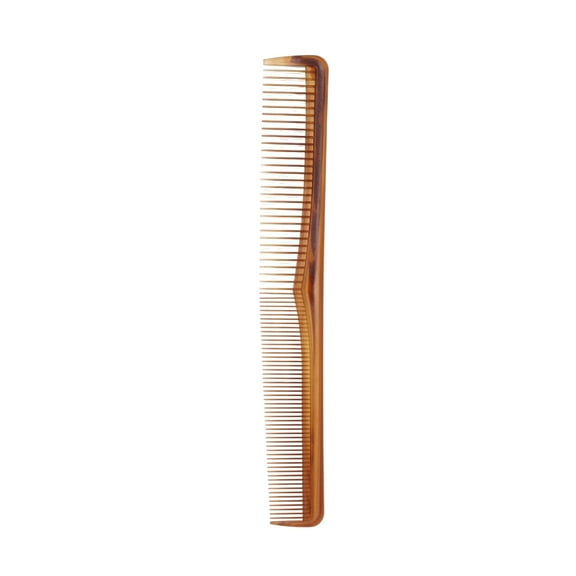Unique Bargains 1 Pc Lightweight Two-Color Flat Comb Amber Plastic