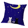 thumbnail image 1 of Funda de cojín cuadrada decorativa con diseño de gato blanco y negro, 45 x 45 cm Gato blanco y negro 45x45cm., 1 of 9