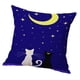 thumbnail image 1 of Funda de cojín cuadrada decorativa para decoración Gato blanco y negro 45x45cm., 1 of 9