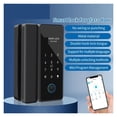 thumbnail image 2 of Lock Bluetooth Smart Glass Door Lock with Remote Unlock,Fingerprint, Password Time Attendance Record, 2 of 7