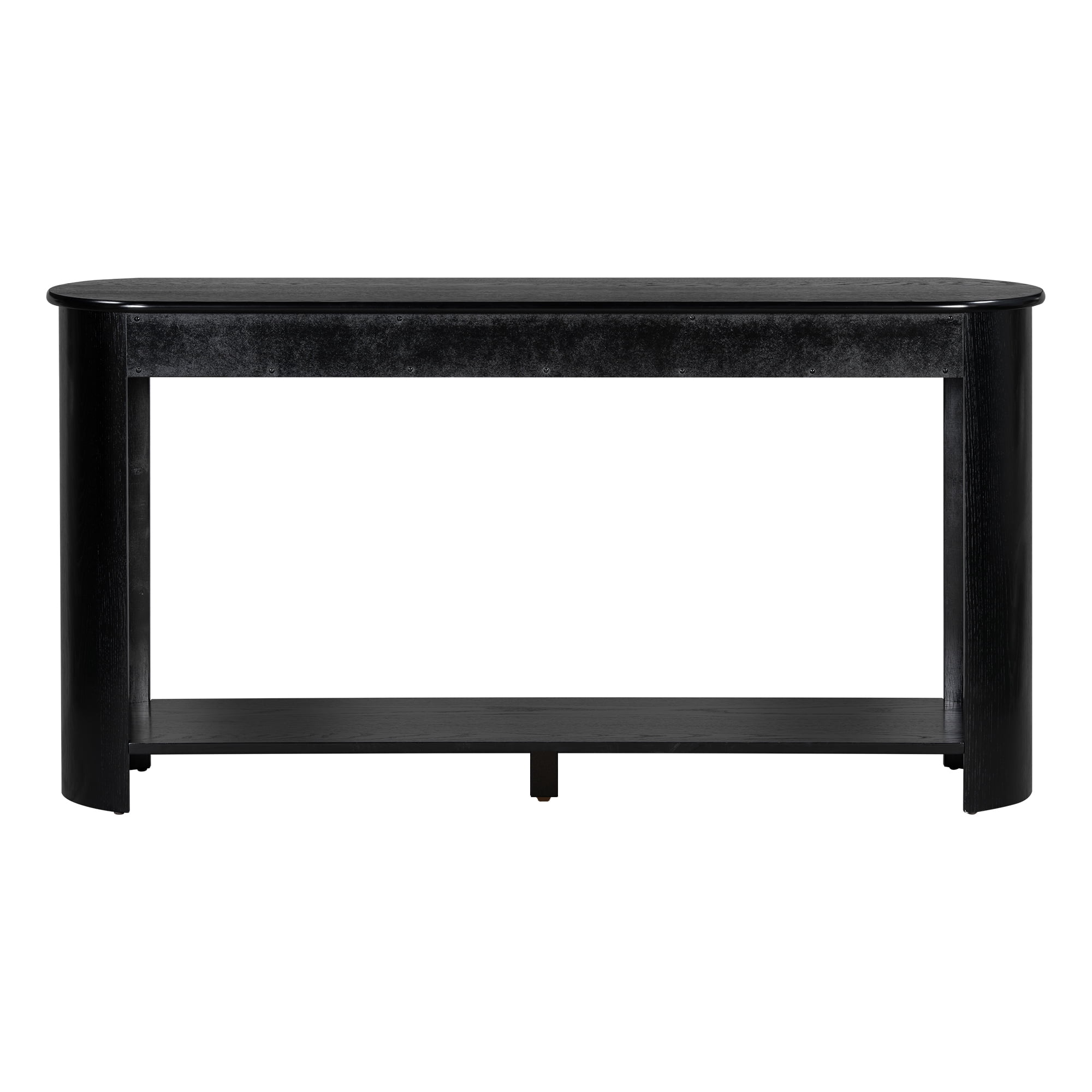 Euroco 59.8" Long Console Table with 3 Drawers, Solid Wood Sofa Table Entryway Table with Bottom Shelf for Living Room,Hallway,Entryway, Foyer,Black