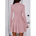 thumbnail image 4 of Vestido PRETTYGARDEN Elegante de Manga Larga Línea A Rosa Talla L, 4 of 8