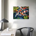 thumbnail image 3 of COMIO  Abstract Nine HD Koi Fish Landscape on Canvas Painting Poster and Print Wall Art Modern Chinese Picture for Living Room, 3 of 4
