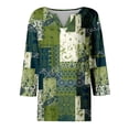 thumbnail image 5 of CONZONE Womens Summer T-Shirts 3/4 Sleeve T Shirts for Women Casual V Neck Floral Graphic Lightweight Tees Soft Cozy Dailywear, 5 of 5