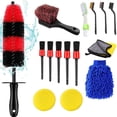 thumbnail image 1 of Juego de Cepillos de Limpieza de Coche Profesional para Ruedas Exterior Interior 15 Piezas, 1 of 7