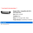 thumbnail image 2 of Bumper Grille - Compatible with 2013 - 2016 Scion FR-S - Replacement, 2 of 2