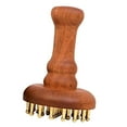 thumbnail image 2 of Cepillo de masaje corporal de madera Gua Sha de 29 dientes de latón, regalo para el hogar, cuidado personal para adultos, herramienta manual de, 2 of 9