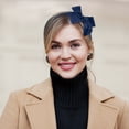 thumbnail image 3 of Diademas con lazo, diadema con lazo, moda antideslizante, azul oscuro de 0,35 pulgadas de ancho, diadema con lazo, para niñas y mujeres, 3 of 7