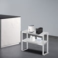 thumbnail image 3 of Double Overshelf Kitchen Organizer, Adjustable Height, High Load Capacity, Stainless Steel, Industrial Style, Space-Saving Storage, 3 of 13