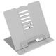 thumbnail image 3 of Soporte para libros de metal, ángulo de altura ajustable, diseño ergonómico, soporte portátil plegable para libros para el hogar, oficina, escuela, gris, 3 of 5