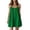 Green #1, variant on Women Summer Spaghetti Strap Button Boat Neck Sundress Sleeveless Causal Cami Beach Cover Up with Pocket Loose Mini Dress