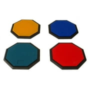 Set of 4 DRUM PRACTICE PADS 8" Silent Rubber Foam Percussion Mountable