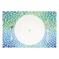 thumbnail image 2 of Ryvnso Placemats Set of 4 Gradient Green and Blue Dining Mats Heat-Resistant Non-Slip Washable Table Mat, 2 of 8