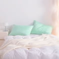thumbnail image 6 of Lorviah 2 Pack Satin Pillowcases, Ultra Soft & Breathable 20"x36" King Size for Hair & Skin, Hypoallergenic Hidden Zipper Closure, Cyan, 6 of 6