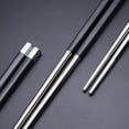 thumbnail image 5 of Hevirgo 1 Pair Stainless Steel Anti-slip Metal Splicing Chopsticks Kitchen Tableware, 5 of 7