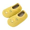 thumbnail image 4 of Fesfesfes Winter Children Plush Non Slip Warm Home Slippers for Boys Girls Cozy Fleece Lined Indoor Outdoor Baby Toddler Kids Soft Flexible Lightweight Casual Walking Shoes(Yellow#3,9-10 Years), 4 of 4