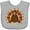 AC-Heather Grey, variant on Inktastic Thanksgiving Craft Paper Football Turkey Boys or Girls Baby Bib