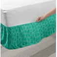 thumbnail image 2 of Leaves Bed Skirt, Monochrome Layout of Monstera Leaves Print Exotic Hawaiian Plantation, Elastic Bedskirt Dust Ruffle Wrap Around for Bedding Decor, 4 Sizes, Turquoise Dark Seafoam, by Ambesonne, 2 of 2