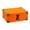 Orange, variant on Vintage Leather Wrapped Wooden Storage Box For Jewelry Coin Keepsakes Antique Decorative Chest With Lock