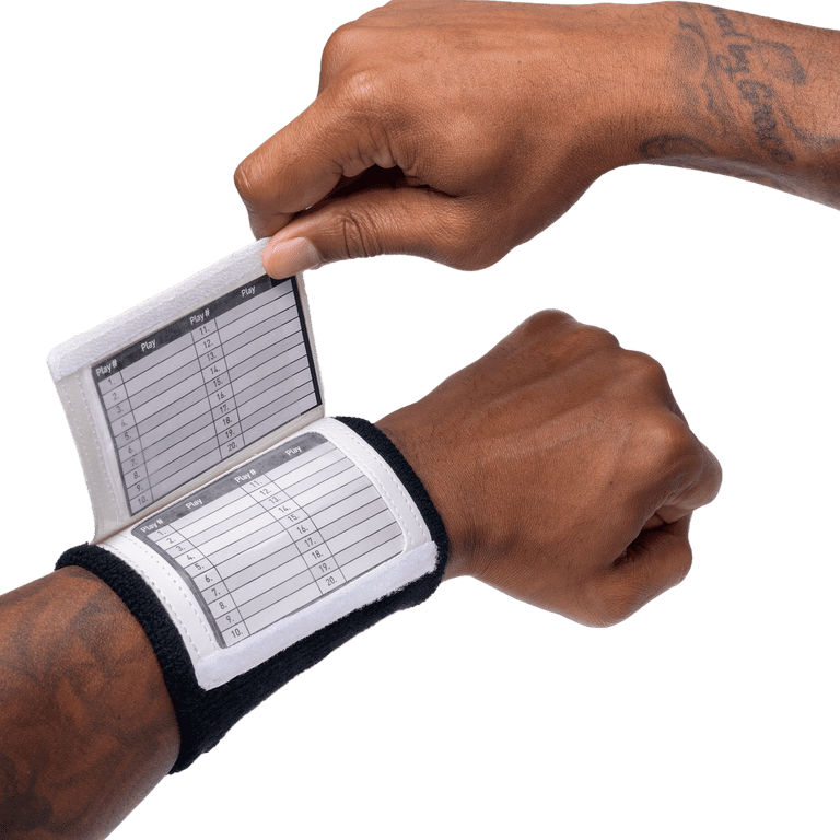 Cutters Mini Triple Playmaker Wristband, Terrycloth, Black