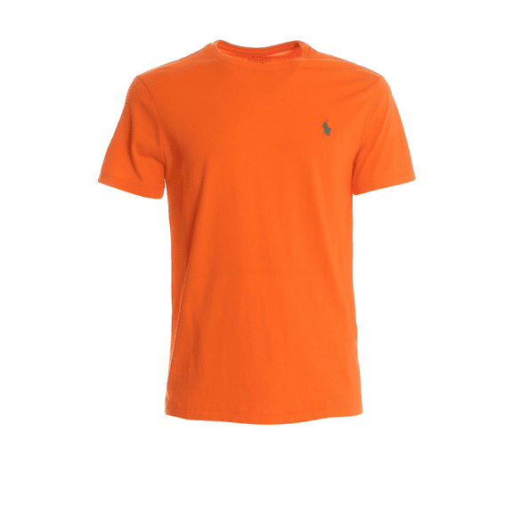 $55 Polo Ralph Lauren Men’s, Classic Fit Crew Neck T-Shirt, Orange/Green Pony, S