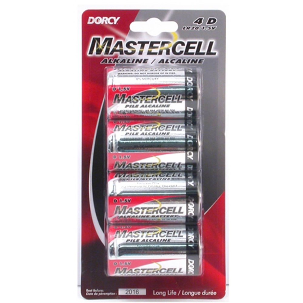 Dorcy 411621 Mastercell LongLasting DCell Alkaline Manganese Battery