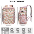 thumbnail image 3 of Bright Lemon Print Insulated Backpack Cooler, Leakproof Lunch Bag for Tropical Getaways and Road Trips, 3 of 3
