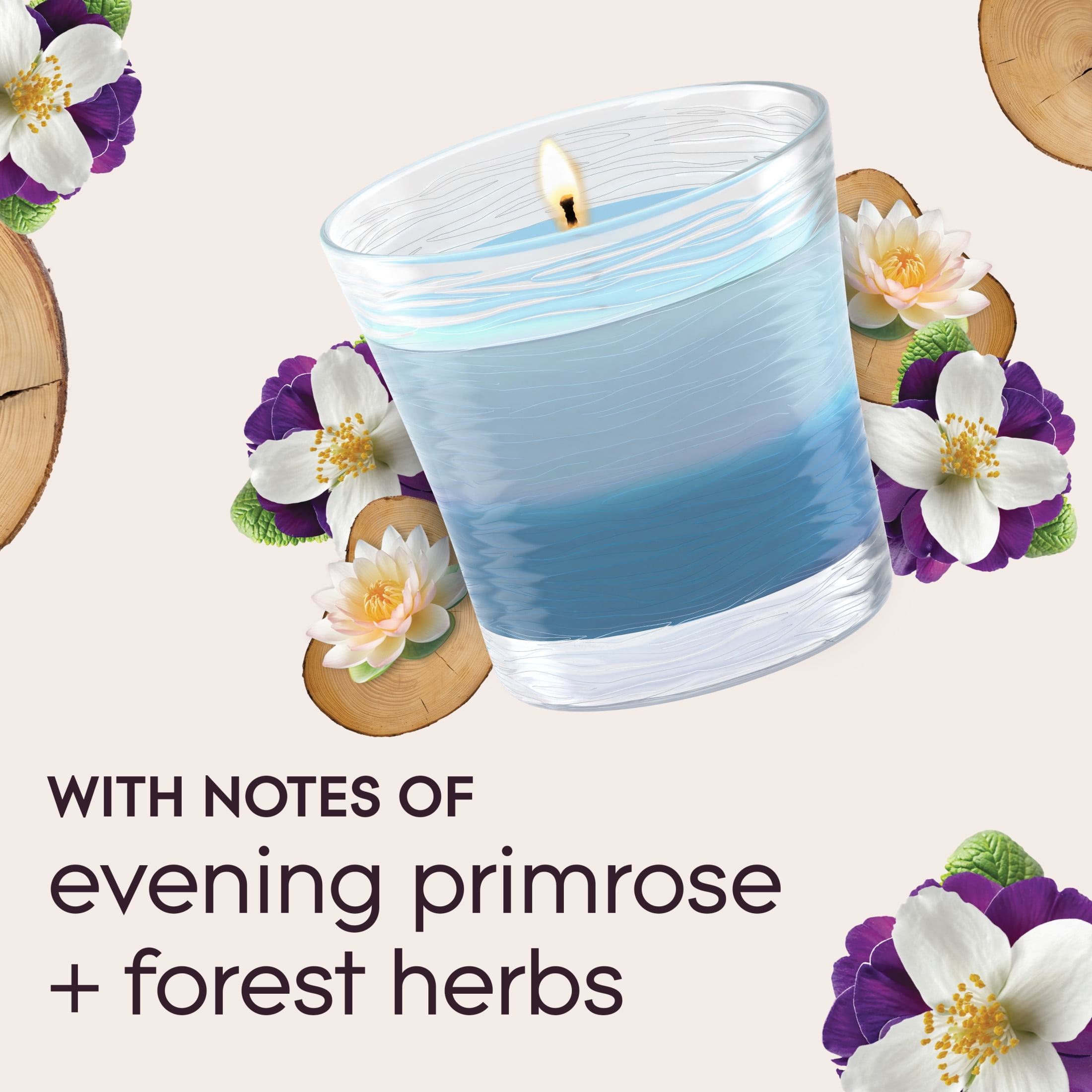 Glade 2in1 Single Wick Candles, Moonlit Walk + Wandering Stream, 8.16 oz, 2 Count