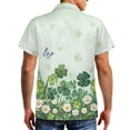 thumbnail image 3 of Uorisanigo St. Patrick's Day Leaf Matching Outfits for Couples Husban and Wife Clothing Men's Short Sleeve Summer Shirt and Women's Button Down Shirt Size 4XL Light Beach Party Blouse Tops, 3 of 8