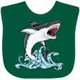 thumbnail image 3 of Inktastic Great White Shark Jumping Boys or Girls Baby Bib, 3 of 4