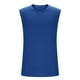 thumbnail image 4 of pstuiky Camiseta sin mangas para hombre, Camiseta deportiva de color liso de alta elasticidad para hombre, cuello redondo, sin mangas, para fitness y musculación. Tops elegantes para mujer xl, 4 of 6