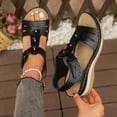 thumbnail image 2 of ShiShine Wedge Sandals for Women Dressy: Comfortable Walking Summer Low Platform Ankle Strap Open Toe Casual Dressy Sandal, 2 of 9