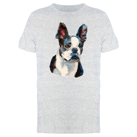 Boston Terrier Painting T-Shirt Men -Image by Shutterstock, Male Small