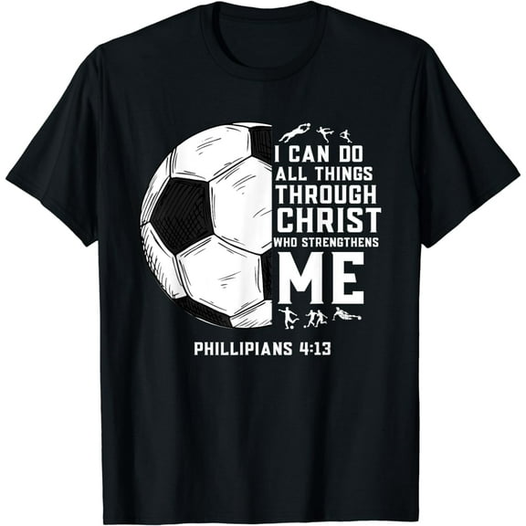 Christian Soccer Shirt Men Boys Kids Religious Gifts T-Shirt