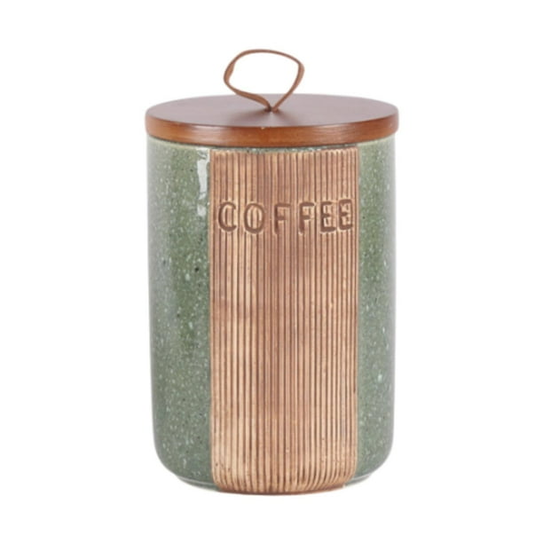 Recipiente de cerámica para alimentos, decoración de cocina, recipiente hermético estilo granja moderno café