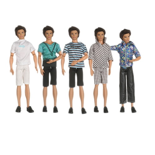 5 Set Men Cool Casual Suit Prince Fashion Wear Outfit For 11.8 Inch Friend Ken Doll Clothes Accessories Best Birthday Gift Toys