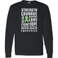 thumbnail image 3 of Inktastic Mental Health Awareness Strength Support Love Long Sleeve T-Shirt, 3 of 5