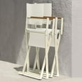 thumbnail image 4 of Grand Patio 22" Extra-Wide 2-Pack Directors Chairs, Foldable, Steel Frame, UV-Resistant Mesh, Wood Grain Armrests, Indoor/Outdoor, Beige, 4 of 8