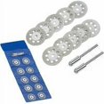 thumbnail image 1 of SHAR Diamond Cutting Disc, 20Pcs 22mm Diamond Mini Cutting Discs with 4Pcs Mandrels Shanks for Rotary Discs for Dremel Rotary Tools Glass Gems Cutting Discs, 1 of 5