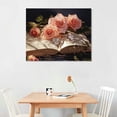 thumbnail image 2 of COMIO Vintage Painting Black and White Red Rose Wall Art Paintings Abstract Wall Art Decor Flower Art Paint for Bedroom Living Room Home Decor Valentines Gift, 2 of 4