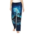 thumbnail image 1 of Balery Hawaiian Beach Pirate Moon Pantalones de pijama para mujer, pijamas ultraligeros, pantalones de estar por casa-X-Large, 1 of 6