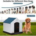 thumbnail image 3 of FDW Dog House Big Plastic Dog Houses for Small Medium Large Dogs High All Weather, Base Support for Winter Tough Durable, 3 of 8