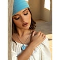 thumbnail image 3 of Bestyle Women Teardrop Necklace Pendant Healing Tree of Life Jewelry Synthetic Aquamarine Gemstone Necklace Birthday Gifts for Her - March, 3 of 8