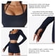 thumbnail image 2 of Ropa De Deportes Del Entrenamiento, Agujero Respirable Del Pulgar De La Parte Superior De La Yoga De La Mujer Para El Gimnasio, 2 of 6
