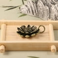 thumbnail image 4 of Retro Brass Lotus Keychain Pendant DIY Handmade Accessory Vintage Style Solid Brass Craft Component for Men Women, 4 of 6